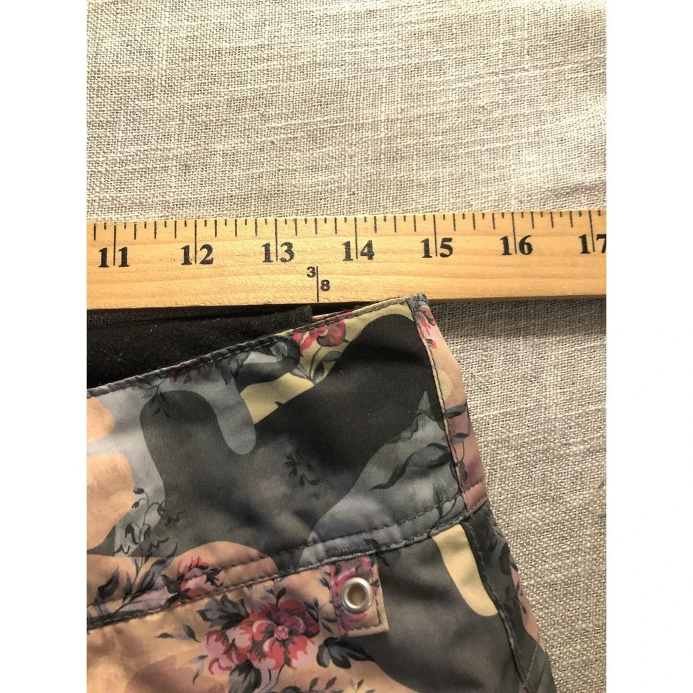 Obermeyer Snow Pants Girls Large 14-16 Pink Camo Floral Insulated Ski Snowboard